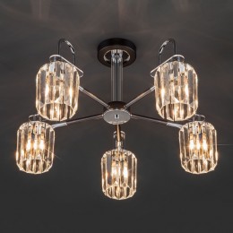 Потолочная люстра с хрусталем 70090/5 графит Eurosvet