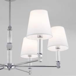 Потолочная люстра с тканевыми абажурами 60145/6 хром Eurosvet
