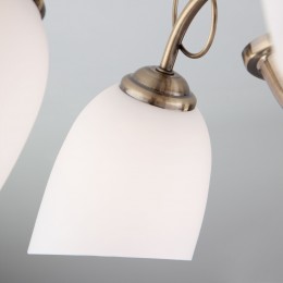 Потолочная люстра со стеклянными плафонами 30107/5 античная бронза Eurosvet