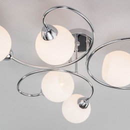 Потолочная люстра со стеклянными плафонами 30136/6 хром Eurosvet