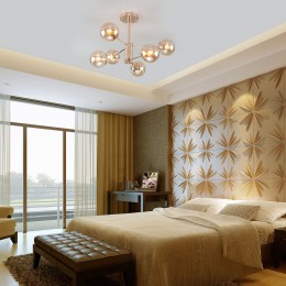 Потолочная люстра со стеклянными плафонами 30166/6 золото Eurosvet