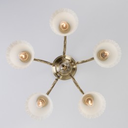 Потолочная люстра со стеклянными плафонами 60107/5 античная бронза Eurosvet