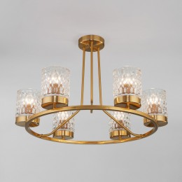 Потолочная люстра со стеклянными плафонами 60127/6 латунь Eurosvet