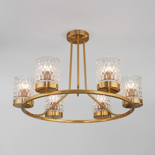 Потолочная люстра со стеклянными плафонами 60127/6 латунь Eurosvet