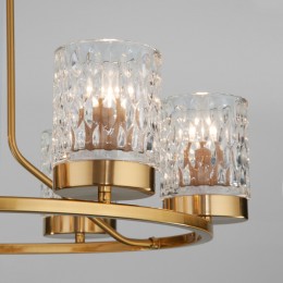 Потолочная люстра со стеклянными плафонами 60127/6 латунь Eurosvet