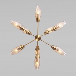 Потолочная люстра со стеклянными плафонами 60140/9 золото Eurosvet