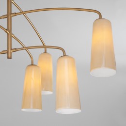 Потолочная люстра со стеклянными плафонами 70137/8 латунь Eurosvet