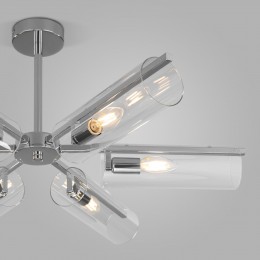 Потолочная люстра со стеклянными плафонами 70144/6 хром Eurosvet