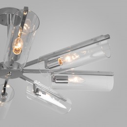 Потолочная люстра со стеклянными плафонами 70144/8 хром Eurosvet