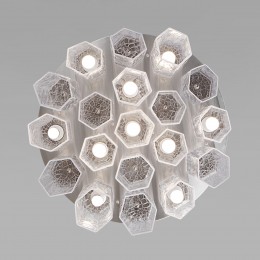 Потолочный светильник с плафонами из фактурного стекла 381/10 Bogate's