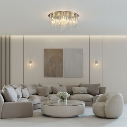 Потолочный светильник с плафонами из фактурного стекла 381/10 Bogate's