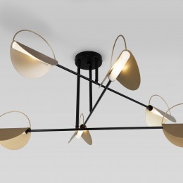 Потолочный светильник в стиле лофт 70148/6 черный/золото Eurosvet