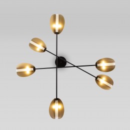 Потолочный светильник в стиле лофт 70148/6 черный/золото Eurosvet