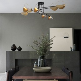 Потолочный светильник в стиле лофт 70148/8 черный/золото Eurosvet