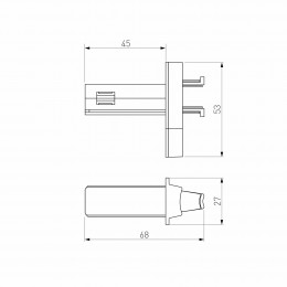 Slim Magnetic Соединитель для круглого шарнирного коннектора чёрный 85011/00 Elektrostandard