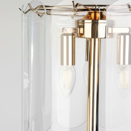 Торшер со стеклянным плафоном 01171/3 золото Eurosvet