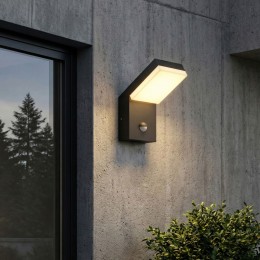 Уличный настенный светильник с датчиком движения Sensor 3000K IP54 1541 TECHNO LED черный Elektrostandard