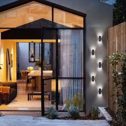 Уличный настенный светодиодный светильник Taco IP54 1632 TECHNO LED чёрный Elektrostandard