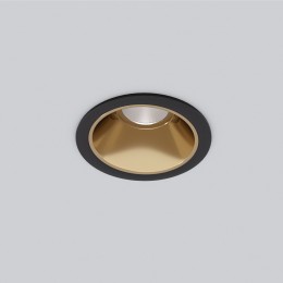 Встраиваемый светодиодный светильник 8W 4200K чёрный/золото 25081/LED Elektrostandard