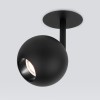 Встраиваемый светодиодный светильник Ball 12W 4200K черный 9926 LED Elektrostandard