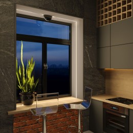 Светодиодный светильник IP54 1630 TECHNO LED черный 1630 TECHNO LED черный Elektrostandard