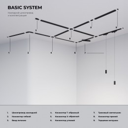 Basic System Коннектор угловой для шинопровода черный TRC-1-1-L-BK Elektrostandard