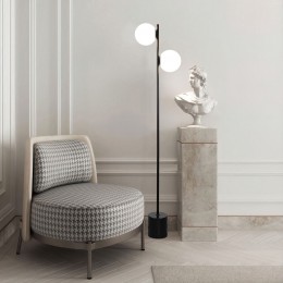 Напольный светильник с мраморным основанием 01158/2 черный Eurosvet