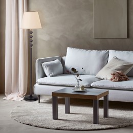 Напольный светильник с тканевым абажуром 01057/1 черный Eurosvet