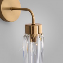 Настенный светильник с хрусталем 60163/1 латунь Eurosvet