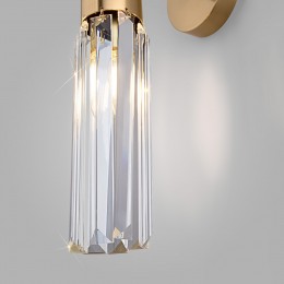 Настенный светильник с хрусталем 60163/1 латунь Eurosvet