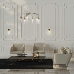 Настенный светильник с хрусталем 60163/1 латунь Eurosvet