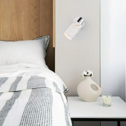 Настенный светильник с металлическим плафоном 20090/1 белый / хром Eurosvet