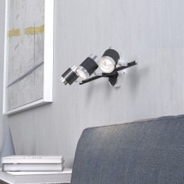 Настенный светильник с металлическими плафонами 20058/3 черный Eurosvet