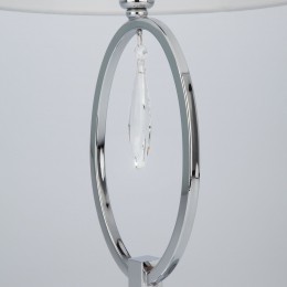 Настольный светильник с тканевым абажуром 01055/1 хром Eurosvet