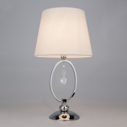 Настольный светильник с тканевым абажуром 01055/1 хром Eurosvet