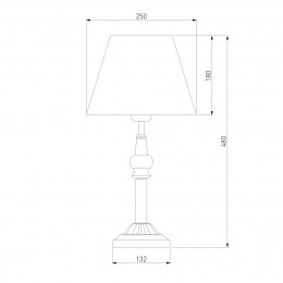 Классическая настольная лампа 01061/1 белый с золотом Eurosvet