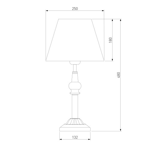 Классическая настольная лампа 01061/1 белый с золотом Eurosvet