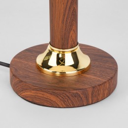 Настольный светильник с тканевым абажуром 60019/1 орех Eurosvet