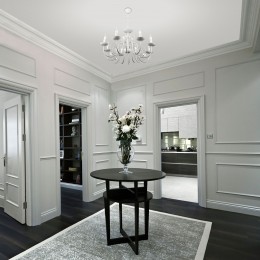 Подвесная люстра с хрусталем 60018/8 белый с золотом Eurosvet