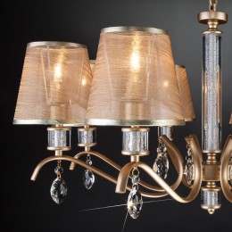 Подвесная люстра с тканевыми абажурами 60103/8 перламутровое золото Eurosvet