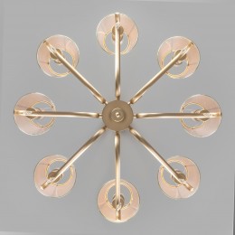 Подвесная люстра с тканевыми абажурами 60103/8 перламутровое золото Eurosvet