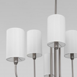 Подвесная люстра с тканевыми абажурами 60164/6 никель Eurosvet