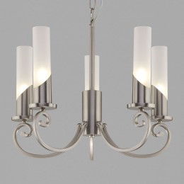 Подвесная люстра со стеклянными плафонами 60117/5 никель Eurosvet