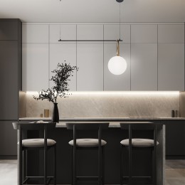 Подвесной светильник со стеклянным плафоном 70143/1 черный Eurosvet