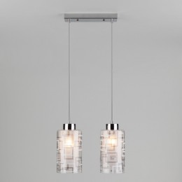 Подвесной светильник со стеклянными плафонами 50002/2 хром Eurosvet