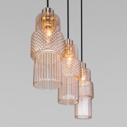 Подвесной светильник со стеклянными плафонами 50209/3 бронза Eurosvet