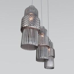 Подвесной светильник со стеклянными плафонами 50209/3 хром Eurosvet