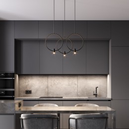 Подвесной светодиодный светильник 50257/3 LED черный Eurosvet