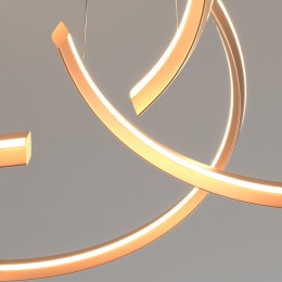 Подвесной светодиодный светильник с пультом управления 90180/3 золото Eurosvet