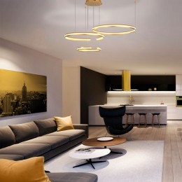 Подвесной светодиодный светильник с пультом управления 90180/3 золото Eurosvet